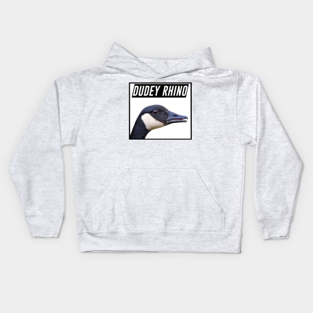 Dudey Rhino Geese Kids Hoodie by Dudey Rhino